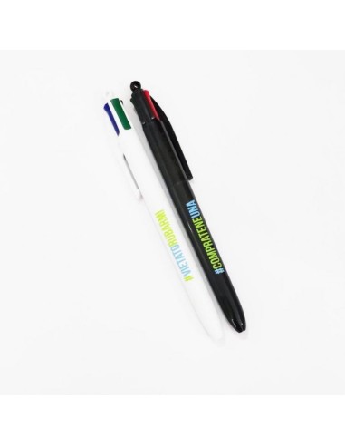 PENNA BIC 4 COLORI BIANCA/NERA VIETATO RUBARMI