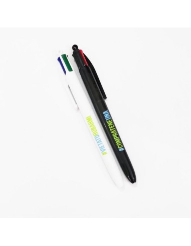 PENNA BIC 4 COLORI BIANCA/NERA #VIETATO RUBARMI