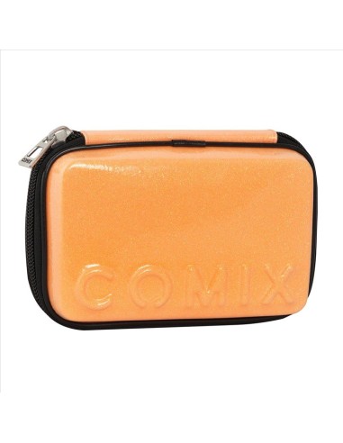 ASTUCCIO MAXI ZIP COMIX GLITTER - ARANCIONE 