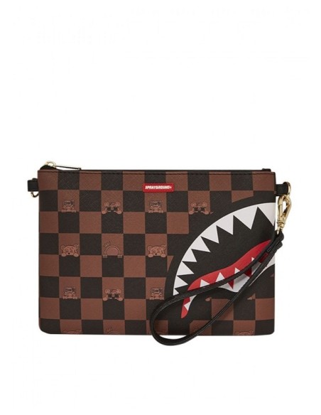 POCHETTE SPRAYGROUND - PEEKING CHARACTER CHECK 