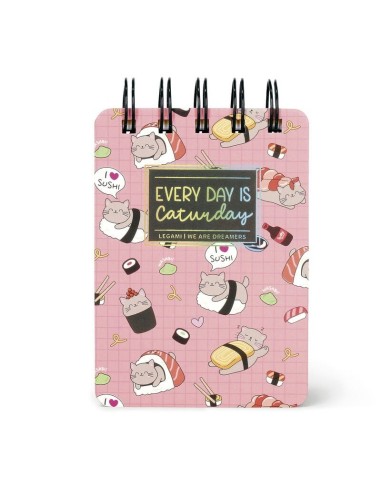 BLOCK NOTES - MINI - SPIRAL NOTEPAD - SUSHI CAT