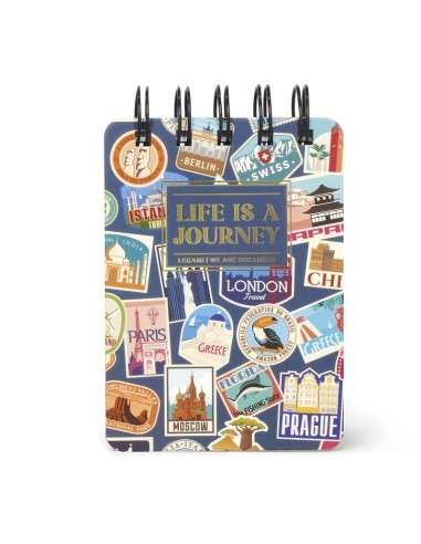 BLOCK-NOTES - MINI - SPIRAL NOTEPAD - TRAVEL STICKERS
