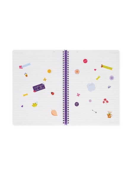 QUADERNO A RIGHE CON SPIRALE - FOGLIO A4 - FLOWERS