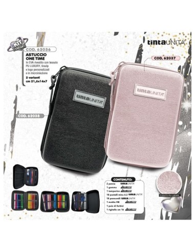 ASTUCCIO ONE TIME TINTA UNITA GLITTER - NERO 