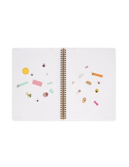 QUADERNO A RIGHE CON SPIRALE - FOGLIO A4 - SUSHICAT