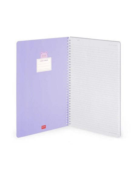 QUADERNO A RIGHE CON SPIRALE - FOGLIO A4 - TEDDY BEAR