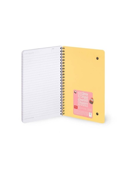 QUADERNO A RIGHE CON SPIRALE - FOGLIO A5 - SUSHICAT