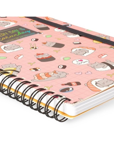 QUADERNO A RIGHE CON SPIRALE - FOGLIO A5 - SUSHICAT