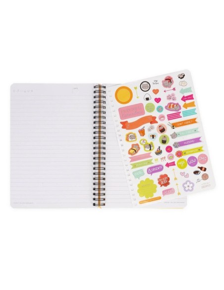 QUADERNO A RIGHE CON SPIRALE - FOGLIO A5 - SUSHICAT