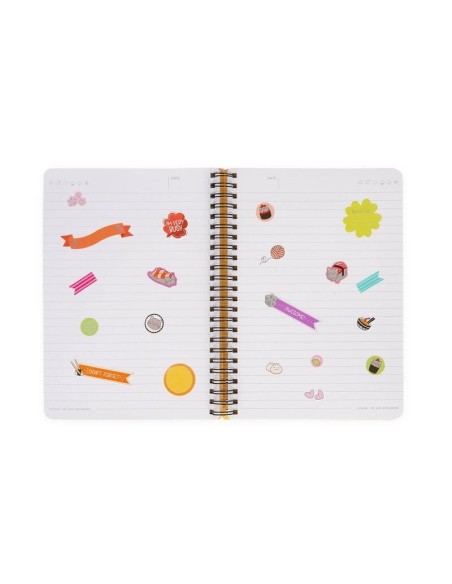 QUADERNO A RIGHE CON SPIRALE - FOGLIO A5 - SUSHICAT