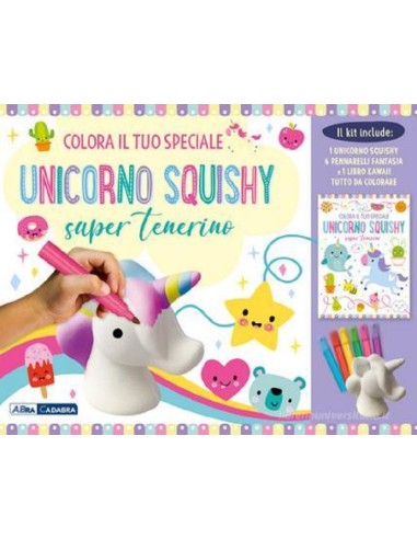 UNICORNO SQUIUSHY DA COLORARE 1 UNICORNO+ 6 PENNARELLI + LIBRO
