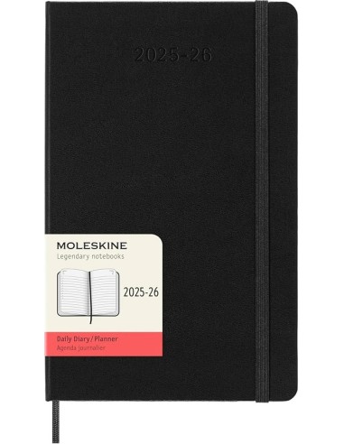 AGENDA GIORNALIERA/PLANNER MOLESKINE 18M RIGIDA - NERO