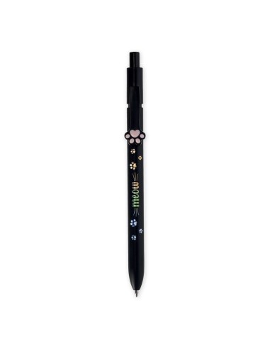 PENNA A SFERA - MEOW - KITTY - NERO
