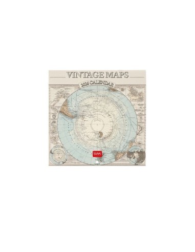 CALENDARIO DA PARETE 2026 LEGAMI 18X18CM - VINTAGE MAPS