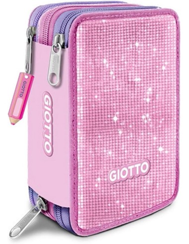 ASTUCCIO SUPER CRYSTAL 3 ZIP GIOTTO - ROSA