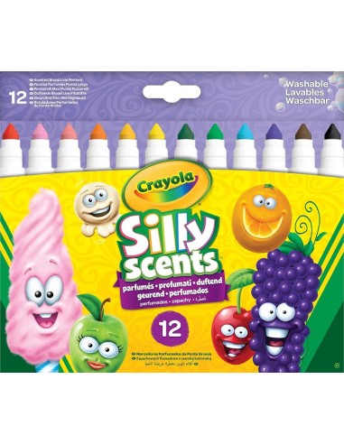 SET 12 PENNARELLI LAVABILI PUNTA MAXI ''I PROFUMELLI'' CRAYOLA