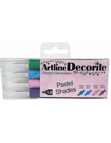 PENNARELLO ARTLINE DECORITE BRUSH CONF. DA 4 - PASTEL SHADES
