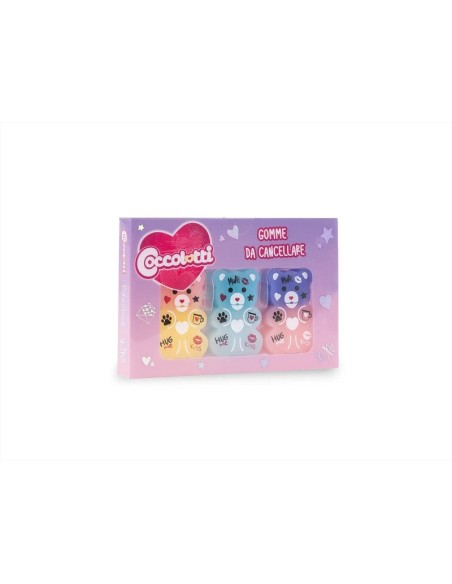 SET 3 GOMME DA CANCELLARE COCCOLOTTI LOVE&TELL