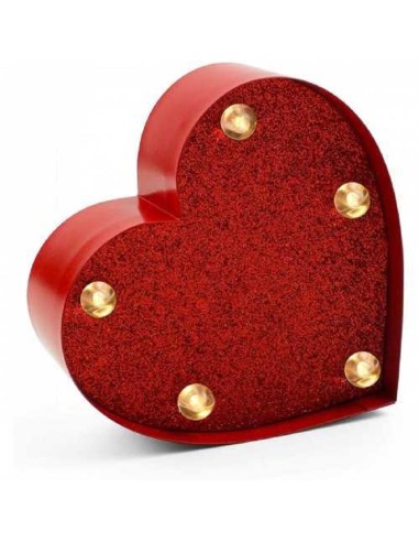 MINI LUCI DECORATIVE - HEART WITH GLITTER