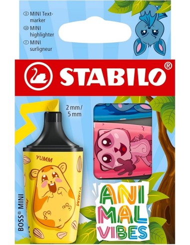 SET DA 3 STABILO BOSS MINI ANIMAL VIBES