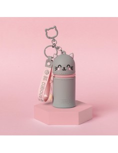 PORTAMONETE CON PORTACHIAVI MINI KAWAII GATTINO