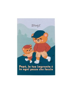 BIGLIETTO 3D - PAPA', LA TUA IMPRONTA IN OGNI PASSO CHE...