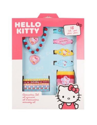 Set Accessori per Capelli - 18 Pezzi - HELLO KITTY