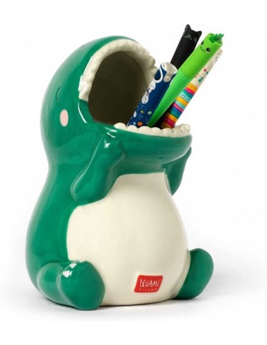PORTAPENNE IN CERAMICA - DESK FRIENDS - DINO