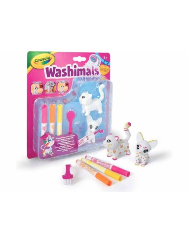 CRAYOLA WASHIMALS PET SET RICARICA GATTO E CAGNOLINO