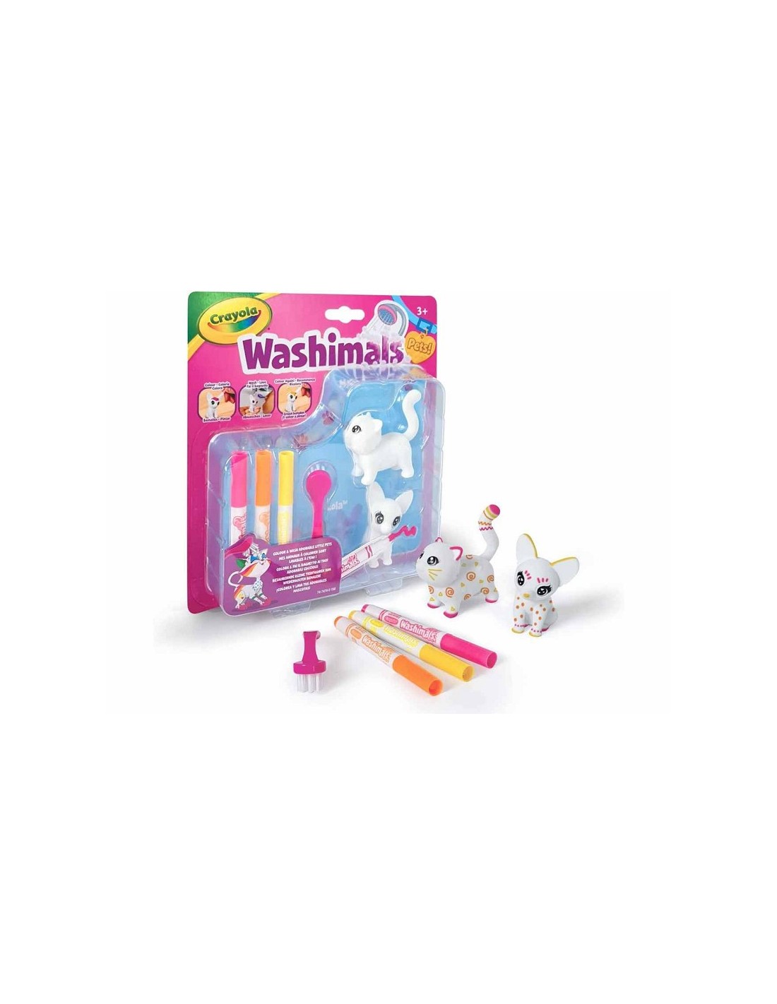 CRAYOLA WASHIMALS PET SET RICARICA GATTO E CAGNOLINO