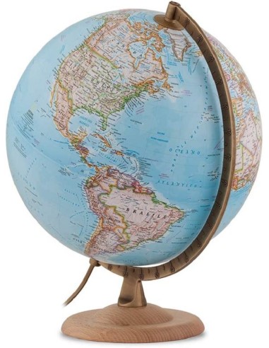 MAPPAMONDO NATIONAL GEOGRAPHIC GOLD EXPLORER BASE PIENA IN LEGNO