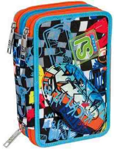 ASTUCCIO ACCESSORIATO 3 ZIP SJ GANG - TRICKFLIP BOY