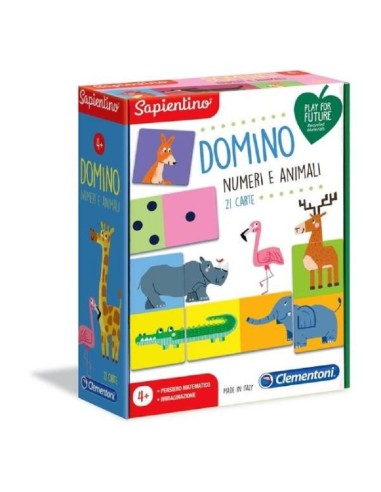 SAPIENTINO DOMINO NUMERI E ANIMALI 21 CARTE