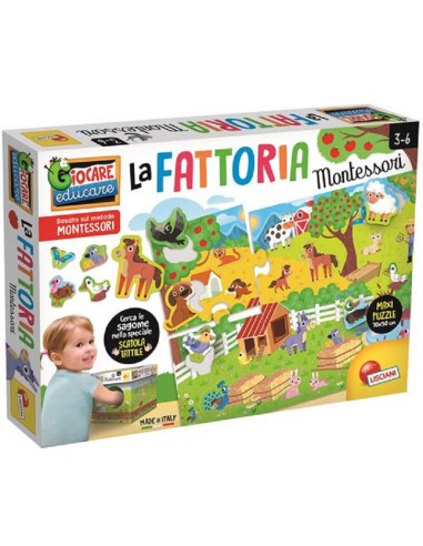 LISCIANI LA FATTORIA MONTESSORI MAXI PUZZLE CON SCATOLA TATTICA