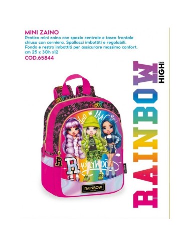 ZAINO ASILO 2 TASCHE - RAINBOW HIGH 
