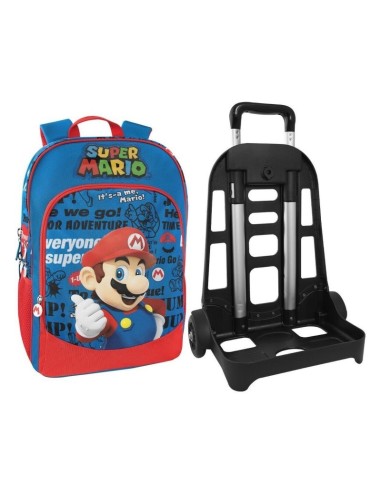 ZAINO ORGANIZZATO CON TROLLEY STACCABILE SUPER MARIO