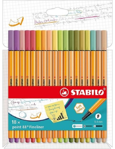 PENNE STABILO POINT 88 CONF. DA 18 