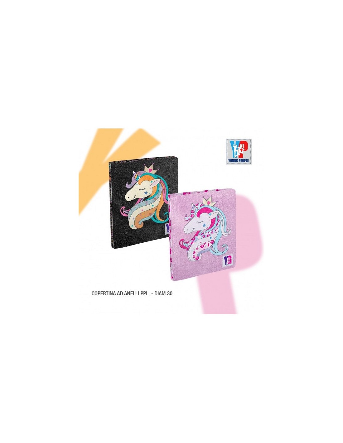 RACCOGLITORE 4 ANELLI GLITTERATO CON UNICORNO | Guida Book Store