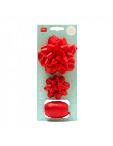BOWS E RIBBON SET ROSSO