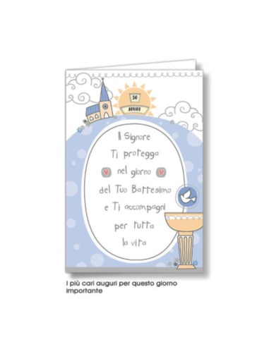BIGLIETTO D'AUGURI BATTESIMO