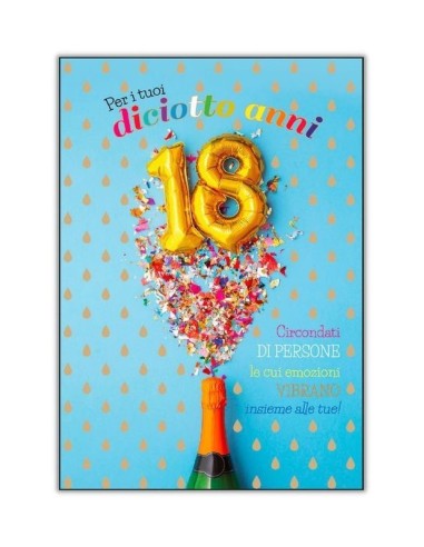 BIGLIETTO D'AUGURI 18 ANNI