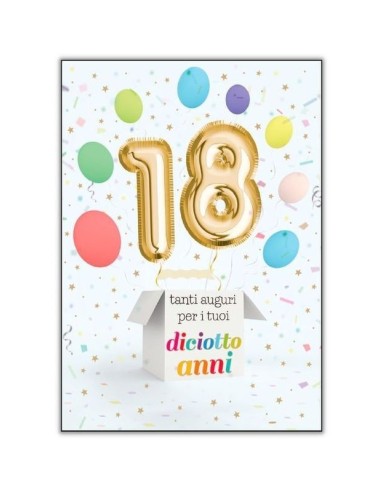 BIGLIETTO D'AUGURI 18 ANNI