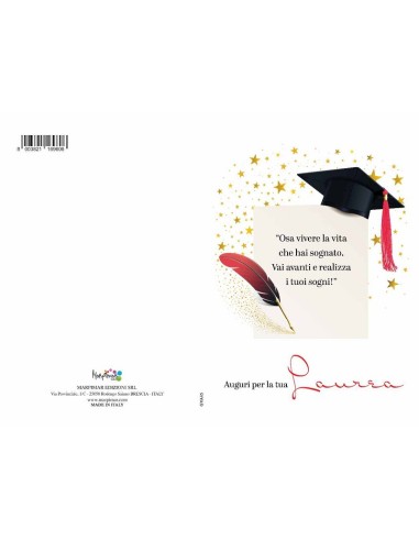 BIGLIETTO D'AUGURI LAUREA
