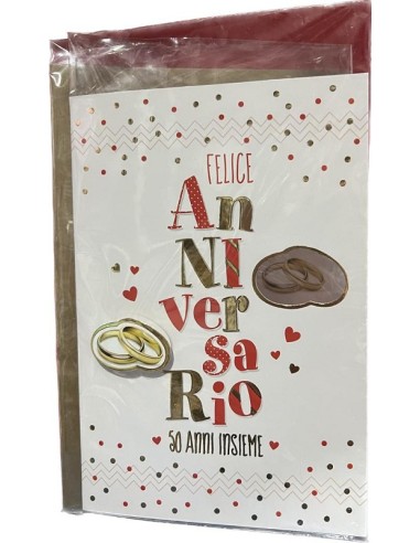 BIGLIETTO D'AUGURI ANNIVERSARIO 50 ANNI