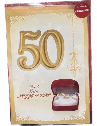 BIGLIETTO D'AUGURI ANNIVERSARIO 50 ANNI