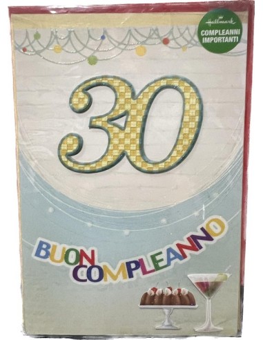 BIGLIETTO D'AUGURI 30 ANNI