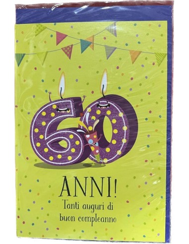 BIGLIETTO D'AUGURI 60 ANNI