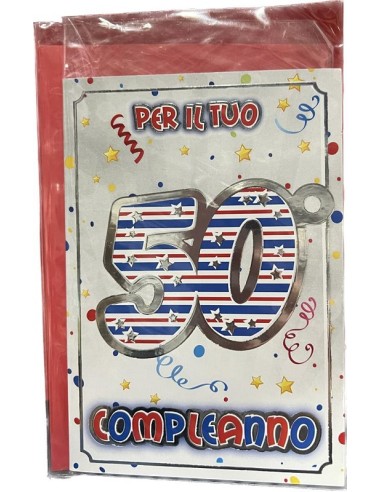 BIGLIETTO D'AUGURI 50 ANNI