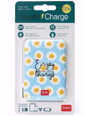 SUPERCHARGE 5000MAH POWER BANK DAISY | LEGAMI