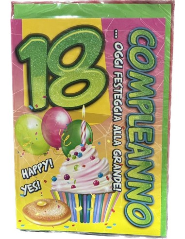 BIGLIETTO D'AUGURI 18 ANNI